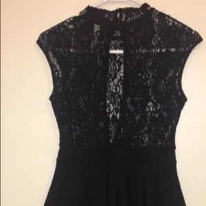 Sexy Lace Peplum Sexy Little Black Mini Dress LBD